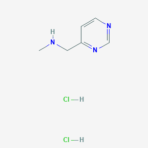 molecular formula C6H11Cl2N3 B3249859 N-Methyl-1-(4-pyrimidinyl)methanamine dihydrochloride CAS No. 1984118-01-5