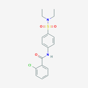 molecular formula C17H19ClN2O3S B324986 2-chloro-N-[4-(diethylsulfamoyl)phenyl]benzamide 