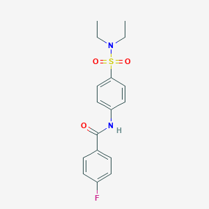 molecular formula C17H19FN2O3S B324988 N-[4-(diethylsulfamoyl)phenyl]-4-fluorobenzamide 