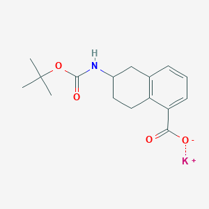 molecular formula C16H20KNO4 B3249884 Potassium 6-((tert-butoxycarbonyl)amino)-5,6,7,8-tetrahydronaphthalene-1-carboxylate CAS No. 1986404-72-1