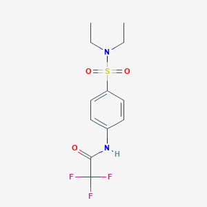 molecular formula C12H15F3N2O3S B324991 N-{4-[(diethylamino)sulfonyl]phenyl}-2,2,2-trifluoroacetamide 