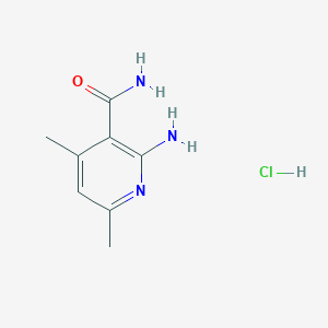 molecular formula C8H12ClN3O B3249912 2-Amino-4,6-dimethylpyridine-3-carboxamide hydrochloride CAS No. 1989659-32-6