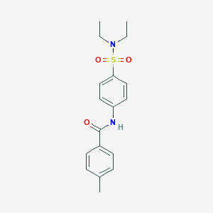 molecular formula C18H22N2O3S B324992 N-[4-(diethylsulfamoyl)phenyl]-4-methylbenzamide 