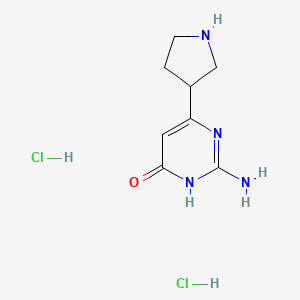 2-Amino-6-(pyrrolidin-3-yl)pyrimidin-4-ol dihydrochloride