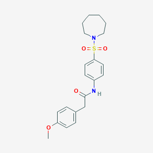 molecular formula C21H26N2O4S B324997 N-[4-(1-azepanylsulfonyl)phenyl]-2-(4-methoxyphenyl)acetamide CAS No. 6284-47-5