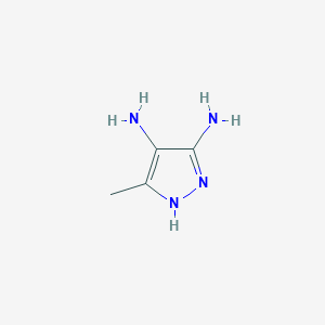 molecular formula C4H8N4 B3249977 3-methyl-1H-pyrazole-4,5-diamine CAS No. 199340-99-3