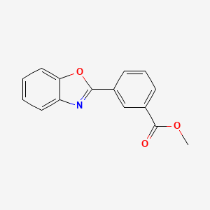 molecular formula C15H11NO3 B3250028 Methyl 3-(benzo[d]oxazol-2-yl)benzoate CAS No. 20000-55-9