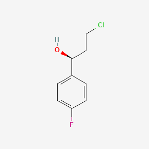 molecular formula C9H10ClFO B3250036 (1S)-3-chloro-1-(4-fluorophenyl)propan-1-ol CAS No. 200004-40-6