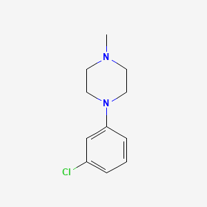 molecular formula C11H15ClN2 B3250046 Piperazine, 1-(3-chlorophenyl)-4-methyl- CAS No. 20011-11-4