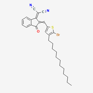 molecular formula C29H31BrN2OS B3250054 2-[2-[(5-Bromo-4-dodecylthiophen-2-yl)methylidene]-3-oxoinden-1-ylidene]propanedinitrile CAS No. 2001613-84-7