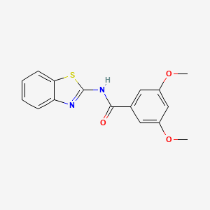 molecular formula C16H14N2O3S B3250121 N-(1,3-benzothiazol-2-yl)-3,5-dimethoxybenzamide CAS No. 200726-46-1