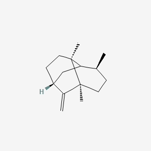 molecular formula C15H24 B3250135 (1R,3S,6S,8S)-3,6,8-Trimethyl-2-methylidenetricyclo[5.3.1.03,8]undecane CAS No. 20085-93-2