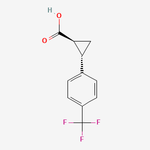 molecular formula C11H9F3O2 B3250166 (1S,2s)-2-(4-(trifluoromethyl)phenyl)cyclopropane-1-carboxylic acid CAS No. 201164-20-7