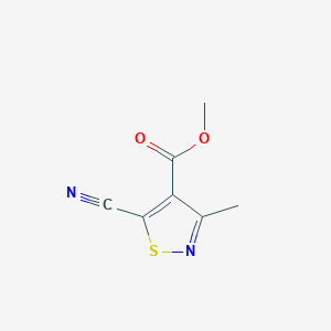 molecular formula C7H6N2O2S B3250177 Methyl 5-cyano-3-methylisothiazole-4-carboxylate CAS No. 201298-88-6