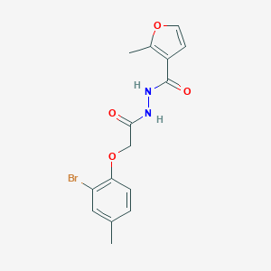 molecular formula C15H15BrN2O4 B325018 N'-[(2-bromo-4-methylphenoxy)acetyl]-2-methyl-3-furohydrazide 