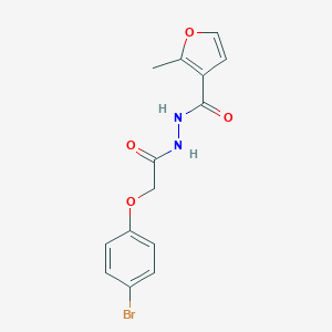 molecular formula C14H13BrN2O4 B325020 N'-[(4-bromophenoxy)acetyl]-2-methyl-3-furohydrazide 