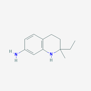 molecular formula C12H18N2 B3250213 2-ethyl-2-methyl-3,4-dihydro-1H-quinolin-7-amine CAS No. 201654-28-6