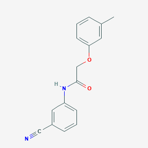 molecular formula C16H14N2O2 B325022 N-(3-cyanophenyl)-2-(3-methylphenoxy)acetamide 