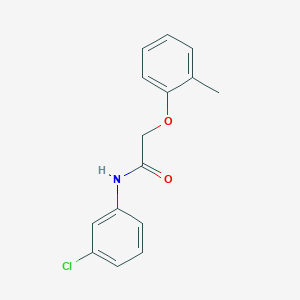 molecular formula C15H14ClNO2 B325023 N-(3-chlorophenyl)-2-(2-methylphenoxy)acetamide 