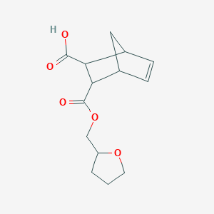molecular formula C14H18O5 B325024 3-[(Tetrahydro-2-furanylmethoxy)carbonyl]bicyclo[2.2.1]hept-5-ene-2-carboxylic acid 