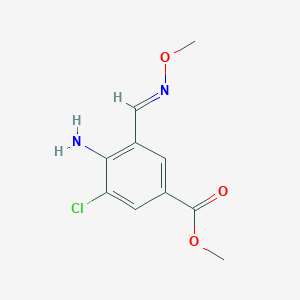 molecular formula C10H11ClN2O3 B3250268 Benzoic acid, 4-amino-3-chloro-5-[(methoxyimino)methyl]-, methyl ester CAS No. 201933-04-2
