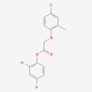 2,4-Dibromophenyl (4-chloro-2-methylphenoxy)acetate