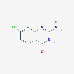 molecular formula C8H6ClN3O B3250285 2-amino-7-chloro-3H-quinazolin-4-one CAS No. 20198-18-9