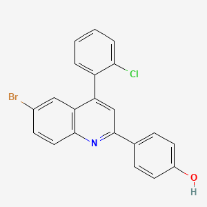 4-[6-Bromo-4-(2-chlorophenyl)quinolin-2-yl]phenol