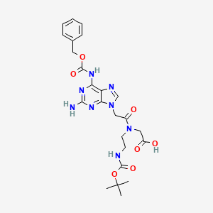 molecular formula C24H30N8O7 B3250316 Boc-DAP(Z)-Aeg-OH CAS No. 202343-73-5