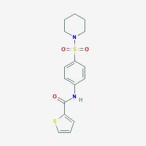 molecular formula C16H18N2O3S2 B325033 N-[4-(1-piperidinylsulfonyl)phenyl]-2-thiophenecarboxamide 