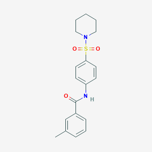 molecular formula C19H22N2O3S B325040 3-methyl-N-[4-(1-piperidinylsulfonyl)phenyl]benzamide 
