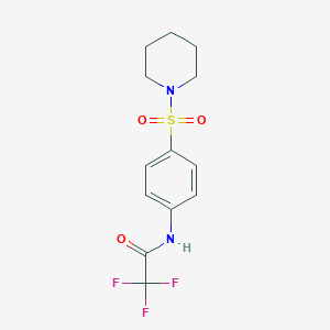molecular formula C13H15F3N2O3S B325049 2,2,2-trifluoro-N-[4-(1-piperidinylsulfonyl)phenyl]acetamide 