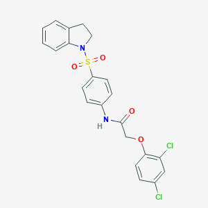 molecular formula C22H18Cl2N2O4S B325050 2-(2,4-dichlorophenoxy)-N-[4-(2,3-dihydro-1H-indol-1-ylsulfonyl)phenyl]acetamide 