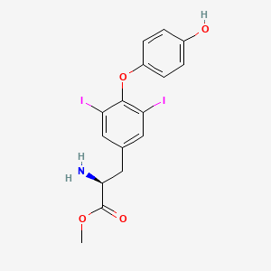 molecular formula C16H15I2NO4 B3250516 o-(4-Hydroxyphenyl)-3,5-diiodo-l-tyrosine methyl ester CAS No. 203585-45-9