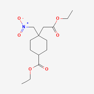 molecular formula C14H23NO6 B3250521 Ethyl 4-(2-ethoxy-2-oxoethyl)-4-(nitromethyl)cyclohexanecarboxylate CAS No. 203661-25-0
