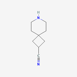 molecular formula C9H14N2 B3250524 7-氮杂螺[3.5]壬烷-2-碳腈 CAS No. 203662-67-3