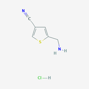 molecular formula C6H7ClN2S B3250539 5-(氨甲基)噻吩-3-腈盐酸盐 CAS No. 203792-27-2