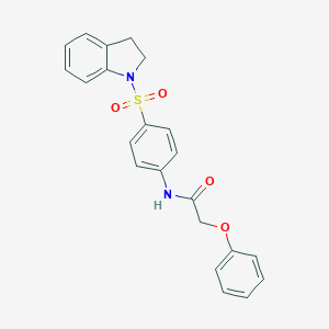 molecular formula C22H20N2O4S B325059 N-[4-(2,3-dihydro-1H-indol-1-ylsulfonyl)phenyl]-2-phenoxyacetamide 