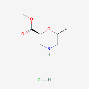 B3250633 Methyl (2S,6R)-6-methylmorpholine-2-carboxylate hydrochloride CAS No. 2044705-51-1