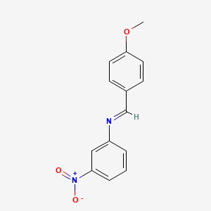 molecular formula C14H12N2O3 B3250794 Benzenamine, N-[(4-methoxyphenyl)methylidene]-3-nitro- CAS No. 20534-81-0