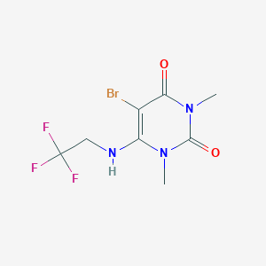 5-Bromo-1,3-dimethyl-6-((2,2,2-trifluoroethyl)amino)pyrimidine-2,4(1H,3H)-dione