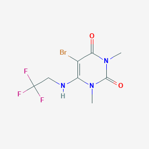 molecular formula C8H9BrF3N3O2 B3250819 5-Bromo-1,3-dimethyl-6-((2,2,2-trifluoroethyl)amino)pyrimidine-2,4(1H,3H)-dione CAS No. 205528-94-5