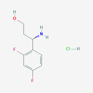 molecular formula C9H12ClF2NO B3250857 (S)-3-Amino-3-(2,4-difluorophenyl)propan-1-ol hydrochloride CAS No. 2055848-83-2