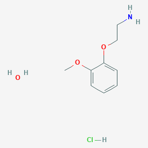 molecular formula C9H16ClNO3 B3250904 2-(2-甲氧基苯氧基)乙胺盐酸盐水合物 CAS No. 2057412-43-6