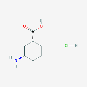 molecular formula C7H14ClNO2 B3250914 (1R,3S)-3-Aminocyclohexanecarboxylic acid hydrochloride CAS No. 2058044-04-3