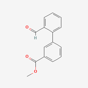 molecular formula C15H12O3 B3250916 2'-Formyl-biphenyl-3-carboxylic acid methyl ester CAS No. 205823-31-0