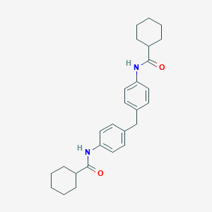 molecular formula C27H34N2O2 B325093 N-(4-{4-[(cyclohexylcarbonyl)amino]benzyl}phenyl)cyclohexanecarboxamide 