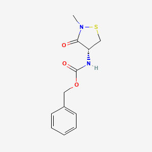 benzyl N-[(4R)-2-methyl-3-oxo-1,2-thiazolidin-4-yl]carbamate