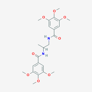molecular formula C23H30N2O8 B325094 3,4,5-trimethoxy-N-{1-methyl-2-[(3,4,5-trimethoxybenzoyl)amino]ethyl}benzamide 