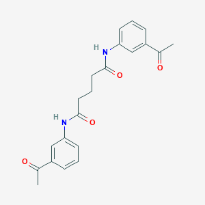 molecular formula C21H22N2O4 B325095 N,N'-bis(3-acetylphenyl)pentanediamide 
